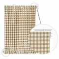 Chesterfield Leather 54 x 72 in. Polyester Light Filtering Buffalo Check Rod Pocket Curtain Panel, Taupe CH2512214